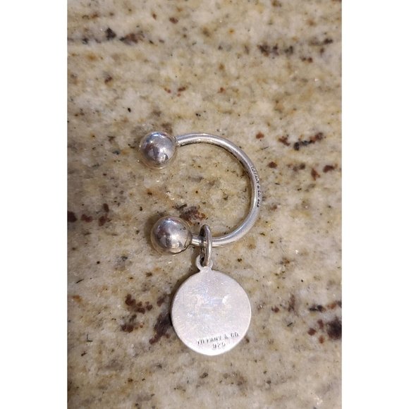 Tiffany Sterling Silver Horseshoe Screw Ball Key Ring Sargent Hall 9-10-99 - Picture 4 of 8